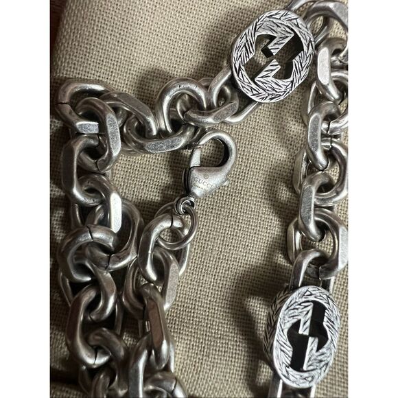 Gucci reversible gg silver tone necklace - Picture 12 of 13
